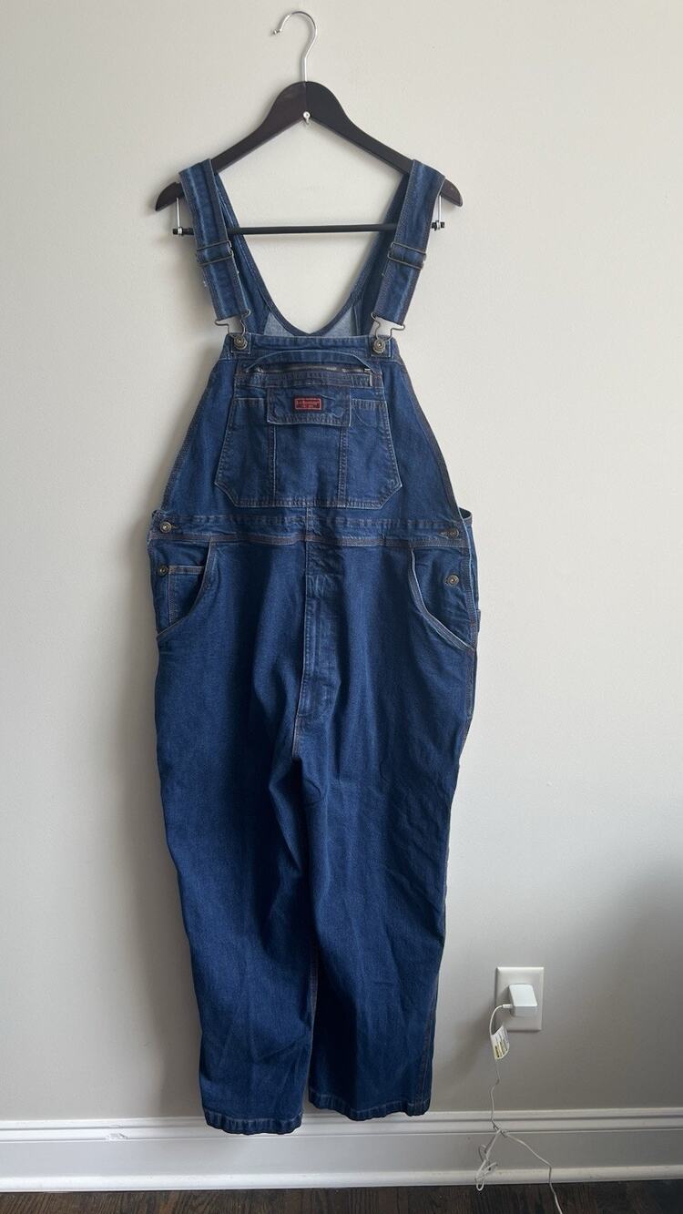 Five Brother Men's Denim Bib Overalls 42 x 29 Carpenter Farm Work Trucker
